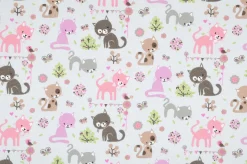 ESPIEGLE CRETONNE 160CM COTON ROSE-1