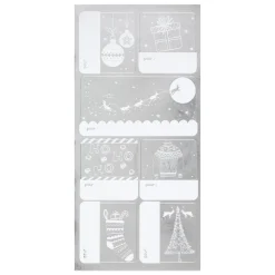 ETIQUETTES AUTOCOLLANTES PAQUET CADEAU DECOREES 11X26.8CM