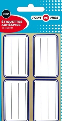 32 ETIQUETTES ECOLIERS 33X53MM