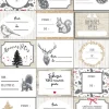 ETIQUETTES PAQUET CADEAU POP BLANC GRIS X15 PIECES