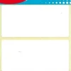 21 ETIQUETTES 34X75MM BLANCHES