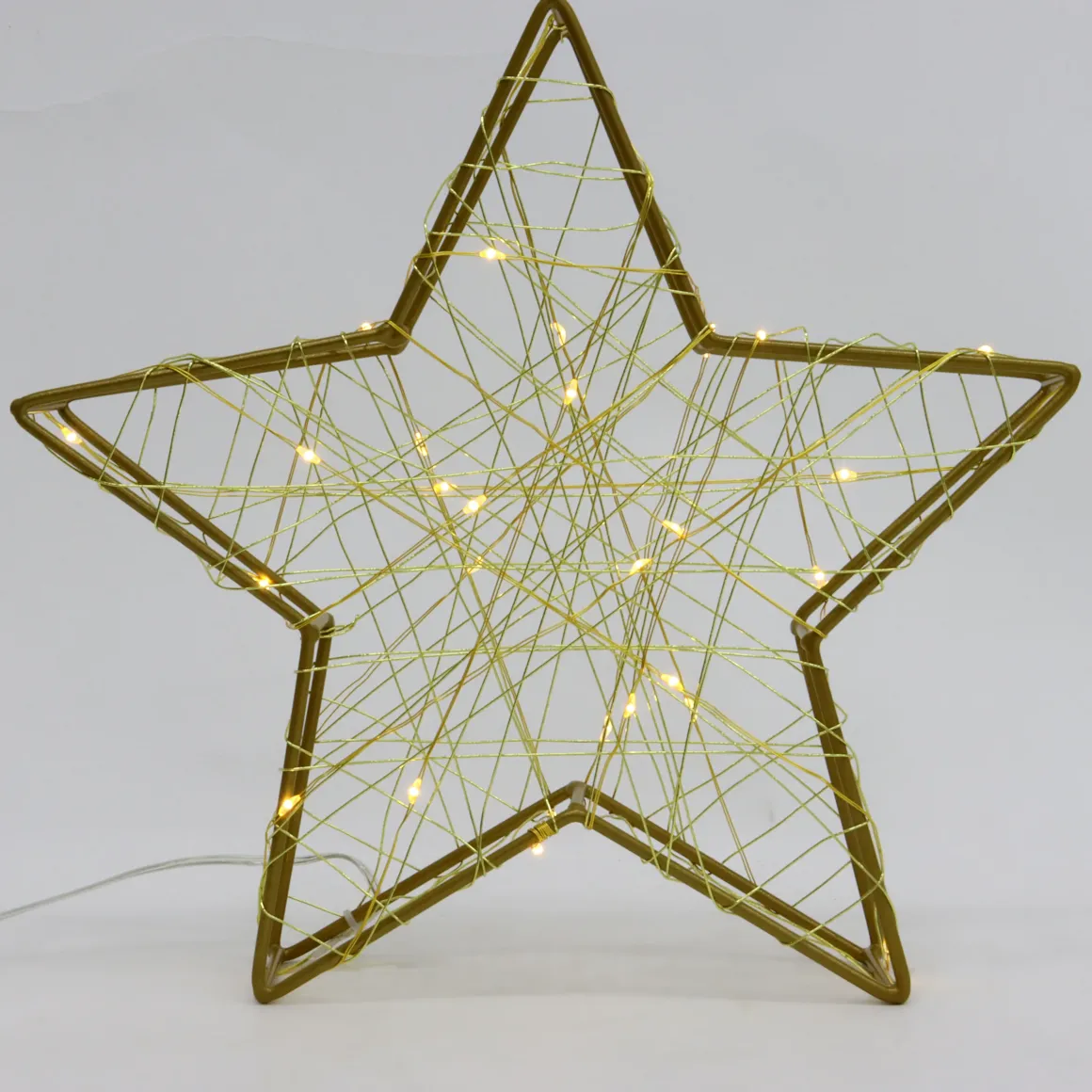 ETOILE DOREE LUMINEUSE A SUSPENDRE D.25CM