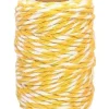 FICELLE COTON BICOLORE JAUNE ET BLANC 25MX1.5MM