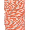 FICELLE COTON BICOLORE ORANGE ET BLANC 25MX1.5MM