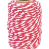 FICELLE COTON BICOLORE ROUGE ET BLANC 25MX1.5MM