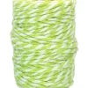FICELLE COTON BICOLORE VERT CLAIR ET BLANC 25MX1.5MM