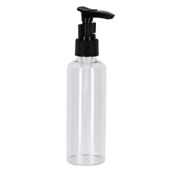 FLACON DE VOYAGE 100ML POMPE NOIRE TRANSPARENT