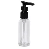 FLACON DE VOYAGE 50ML POMPE NOIRE TRANSPARENT