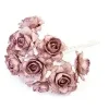FLEUR PAPIER PAILLETEE X12 PIECES ROSE GOLD
