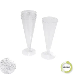 FLUTE A CHAMPAGNE 12CL X6 PIECES ARGENT