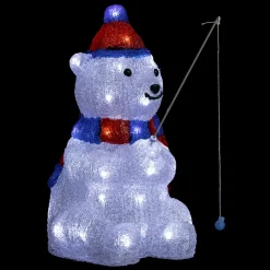 FORME ACRYLIQUE EXTERIEUR OURS 40LEDS H.39CM