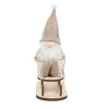 GNOME DE NOEL BEIGE SUR LUGE 19X12CM