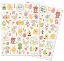GOMMETTES JOYEUSES PAQUES X124 PIECES