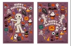 GOMMETTES MOMIES HALLOWEEN 0.5 A 10.3CM X171 PIECES