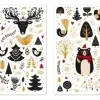 GOMMETTES NOEL ENCHANTE NOIR ET DORE X101 PIECES