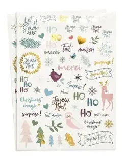 GOMMETTE TRANSPARENTE THEME NOEL X118 PIECES