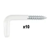 GOND A VIS PLASTIFIE BLANC 3X30MM 10PCS