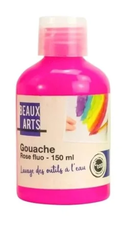 GOUACHE ROSE FLUO BOUTEILLE DE 150 ML