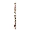 GUIRLANDE BOIS POMME DE PIN ROUGE 1M