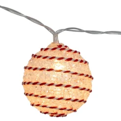 GUIRLANDE BOULE 10 LEDS BLANC CHAUD L.165CM