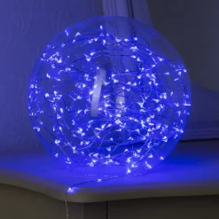 GUIRLANDE DECO INTERIEUR COPPER 40LEDS A PILES BLEU
