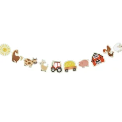 GUIRLANDE DECORATIVE CARTON 1.8M ANIMAUX LA FERME