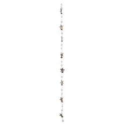 GUIRLANDE DE NOEL BOIS ETOILE BOULE 1.40M