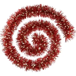 GUIRLANDE DE NOEL BOUCLETTE 100X7X2M ROUGE OR