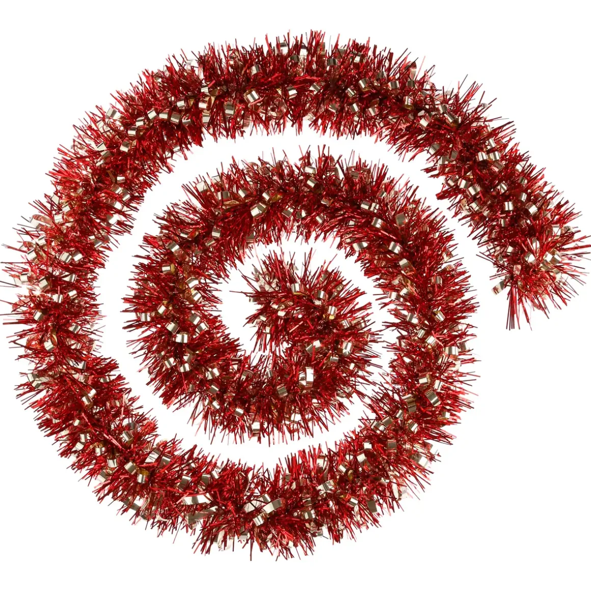 GUIRLANDE DE NOEL BOUCLETTE 100X7X2M ROUGE OR