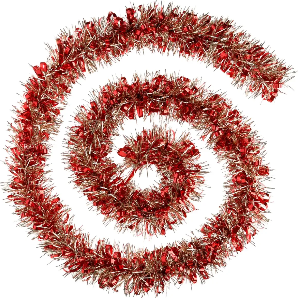 GUIRLANDE DE NOEL BOUCLETTE 100X7X2M ROUGE OR