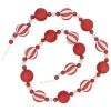 GUIRLANDE DE NOEL BOULES ROUGE BLANC 1.85M