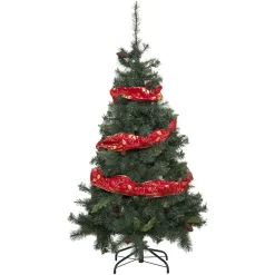 GUIRLANDE DE NOEL RUBAN POINSETTIA 12CMX5M