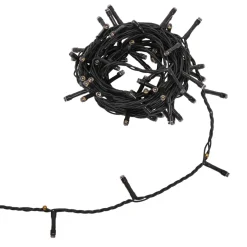 GUIRLANDE ELECTRIQUE EXTERIEUR 80 LED 6M BLANC CHAUD PILES