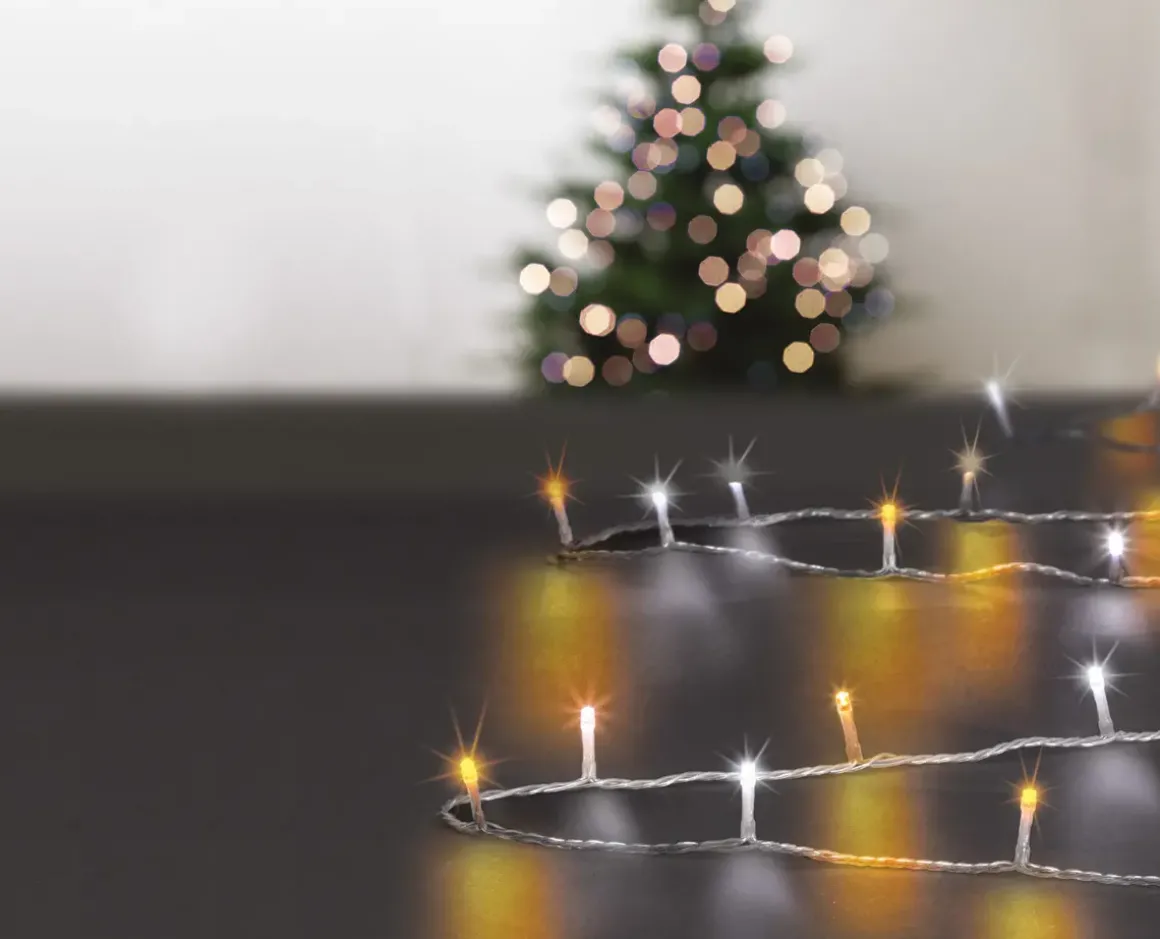 GUIRLANDE EXTERIEUR 300LEDS BLANC FROID BLANC CHAUD