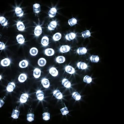 GUIRLANDE EXTERIEUR 10M 100LEDS BLANC FROID FIL VERT