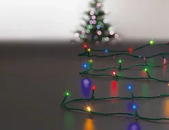 GUIRLANDE EXTERIEUR 20M 200LEDS MULTICOLORE FIL VERT
