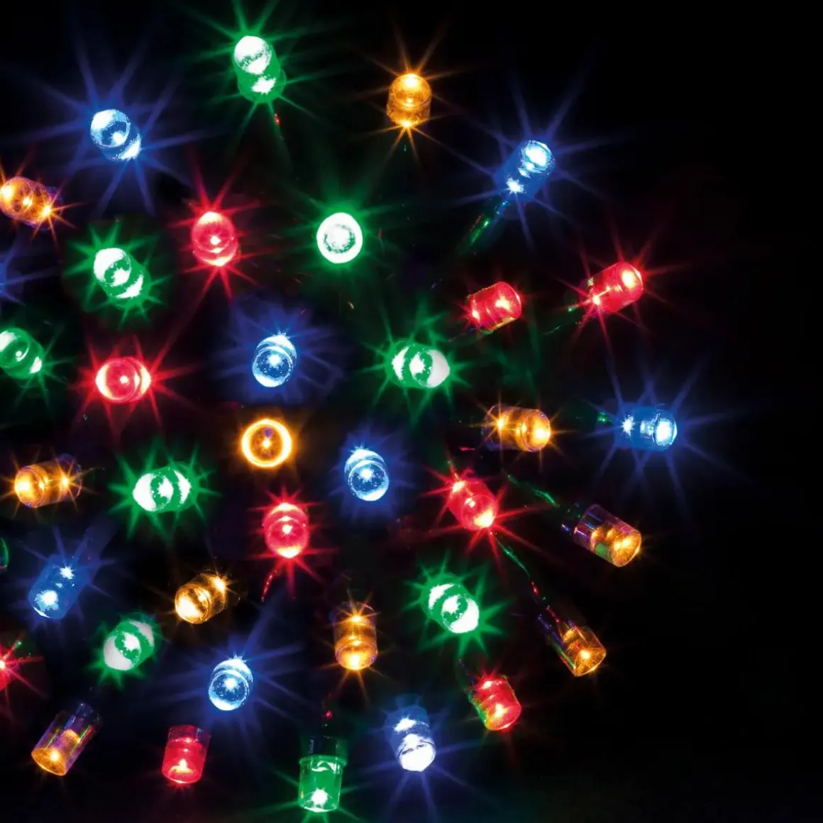 GUIRLANDE EXTERIEUR 20M 200LEDS MULTICOLORE FIL VERT