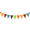GUIRLANDE FANIONS COLORES TISSU 2.2M HAPPY CONFETTIS