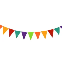GUIRLANDE FANIONS COLORES TISSU 2.2M HAPPY CONFETTIS