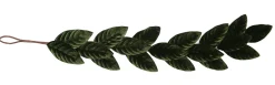 GUIRLANDE 18 FEUILLES VELOURS H.107CM EMERAUDE ET VERT JAUNE