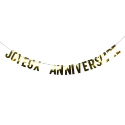 GUIRLANDE LETTRE JOYEUX ANNIVERSAIRE 1.9M CONFETTIS OR