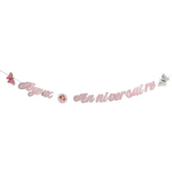 GUIRLANDE LETTRE JOYEUX ANNIVERSAIRE 2.65M PRINCESSE NATURE