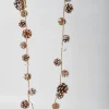 GUIRLANDE POMME PIN 160CM EFFET NEIGE ET GRELOT