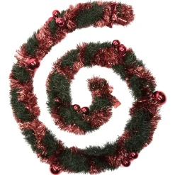 GUIRLANDE VERTE 100X5X2.7M BOULE DE NOEL ROUGE XL