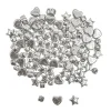 INTERCALAIRES HEISHI PLASTIQUE METALLISE ARGENTE X105 PIECES