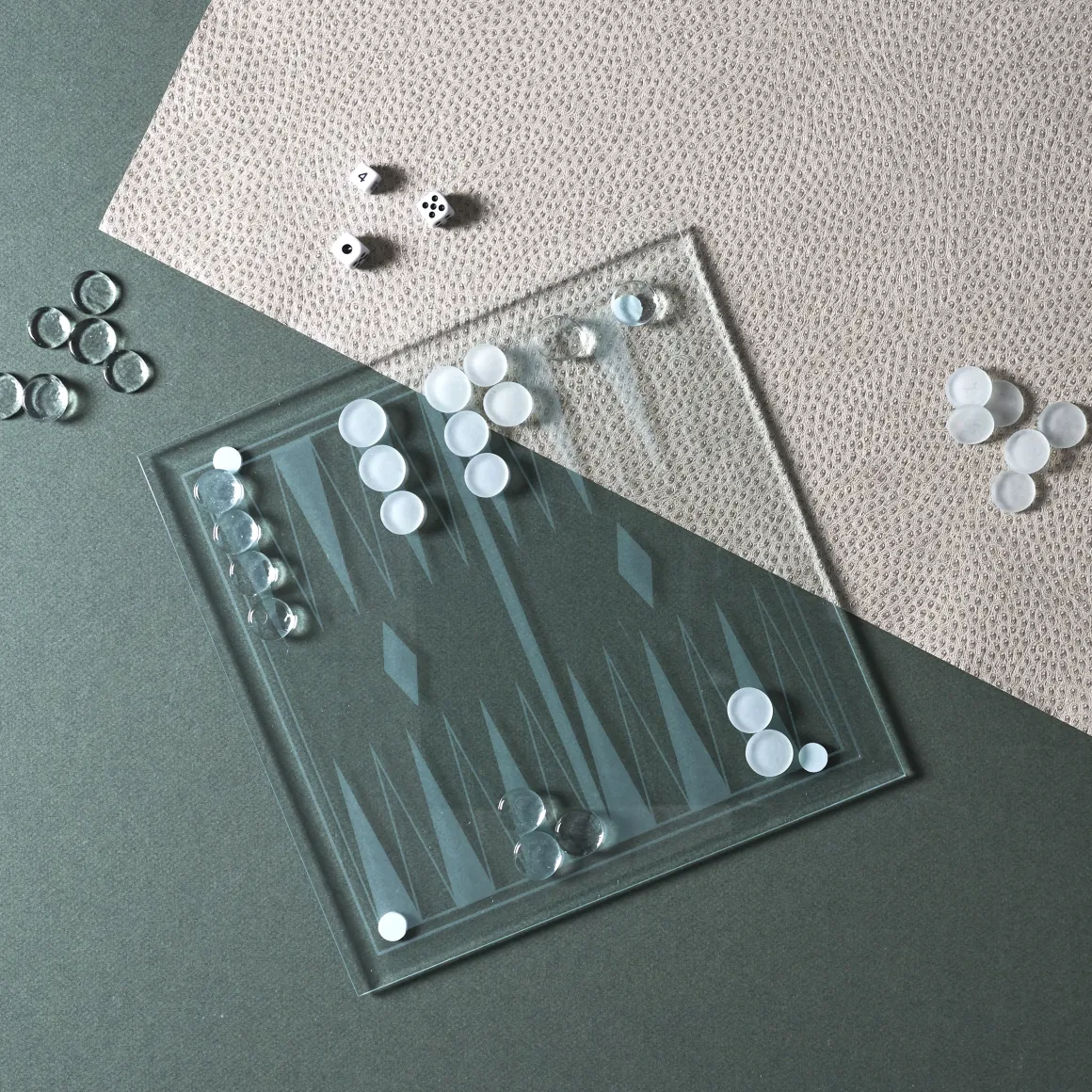 JEU BACKGAMMON VERRE