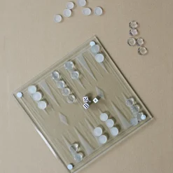 JEU BACKGAMMON VERRE