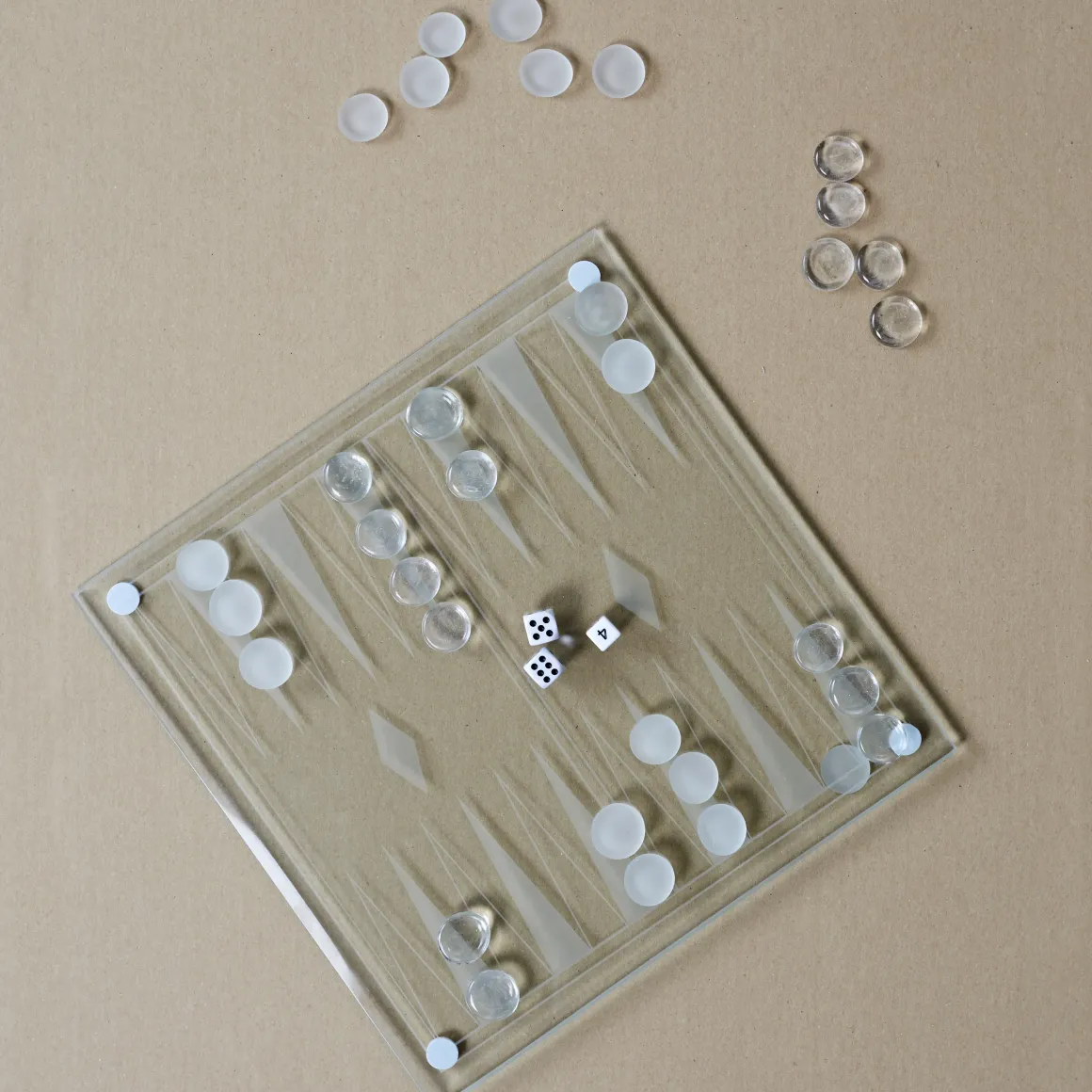 JEU BACKGAMMON VERRE