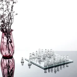 JEU ECHECS VERRE 25X25CM