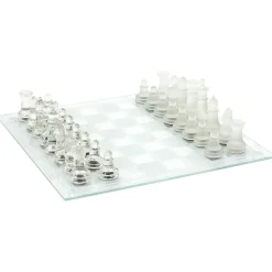 JEU ECHECS VERRE 25X25CM